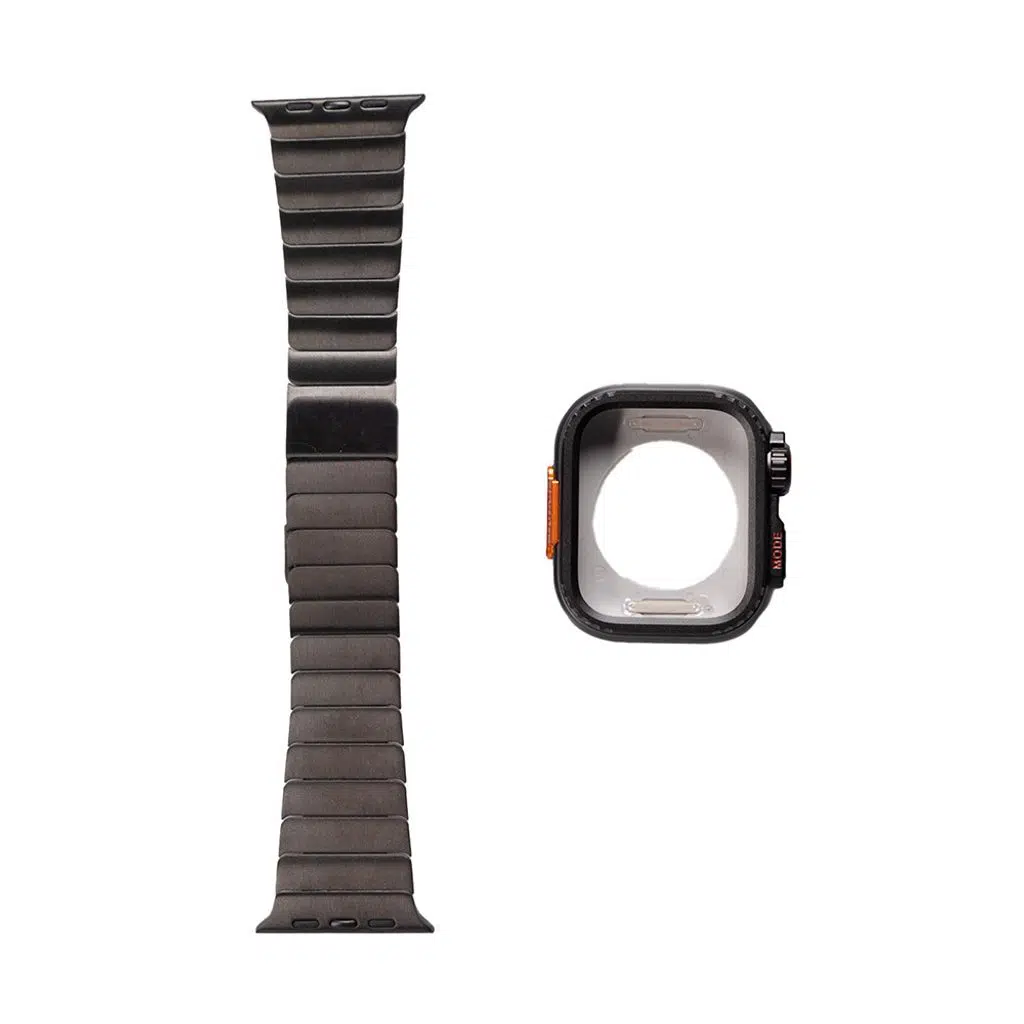 Apple Watch 7 45mm KD-126 Sert Kasa Koruyuculu Metal Kordon