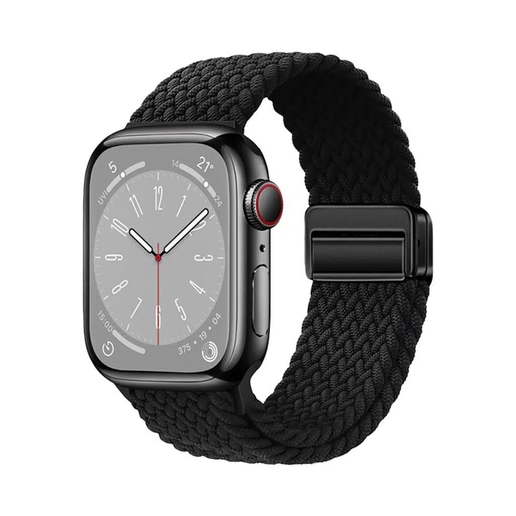 Apple Watch Seri 10-11 (46mm) Kordon 2/3/4/5/6/se/7/8/9 (44-45-49mm) KD-134 Örgü Tasarımlı Hasır Kordon Strap Kayış