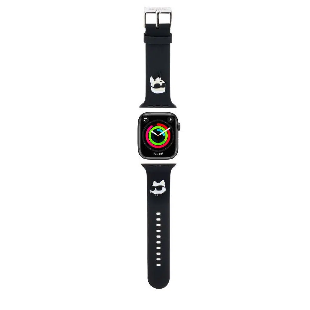 Apple Watch 10-11 46mm Kordon İkonik Karl & Choupette Kordon Logotype