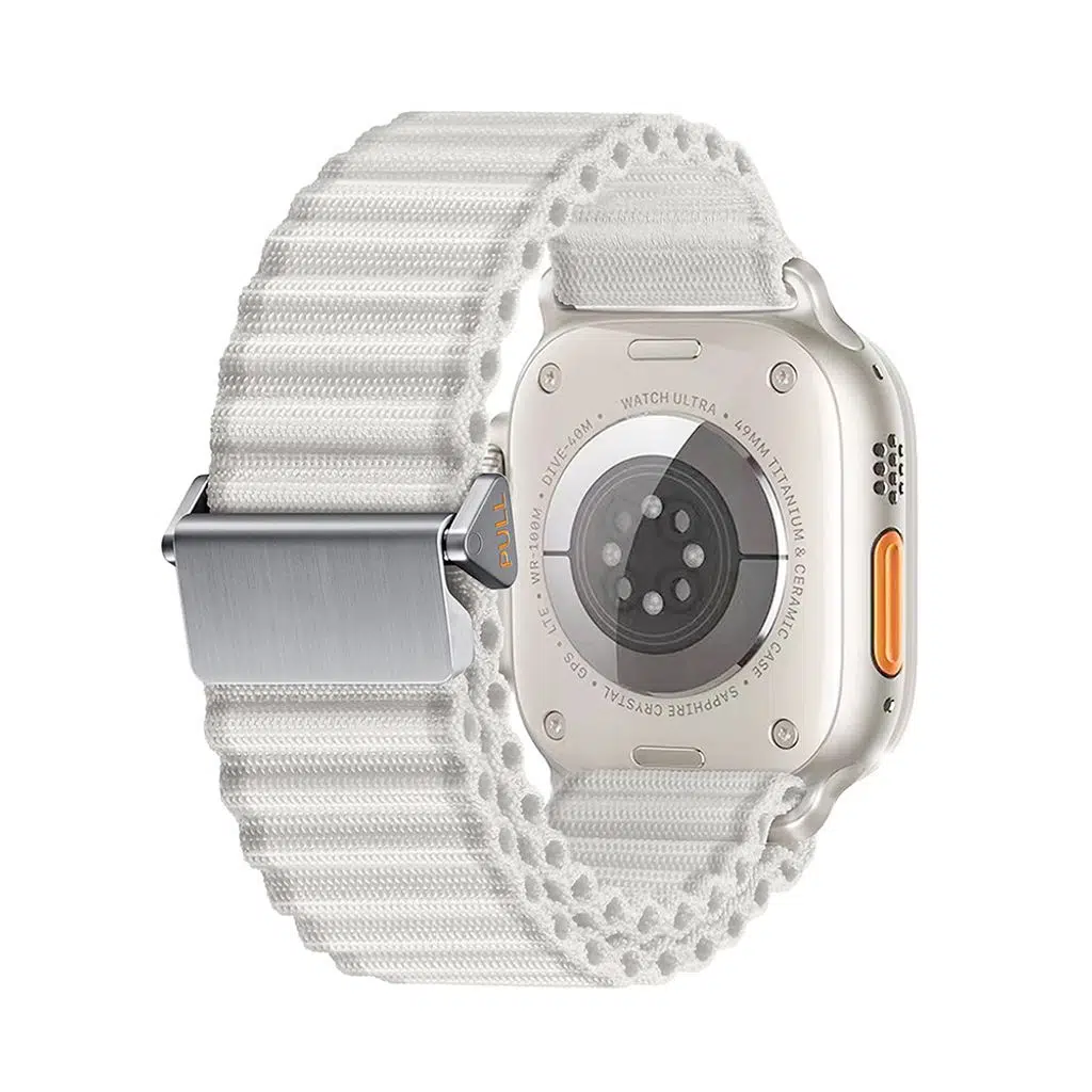 Apple Watch Ultra Kordon Seri 1/2/3/4/5 49mm KD-123 Naylon Kumaş Hasır Örgülü Kordon