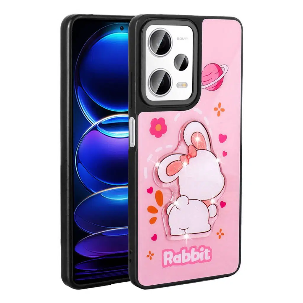 Xiaomi Redmi Note 12 Pro Plus 5G Kılıf Parlayan Kabartmalı İkonik Figürlü Amas Silikon Kapak