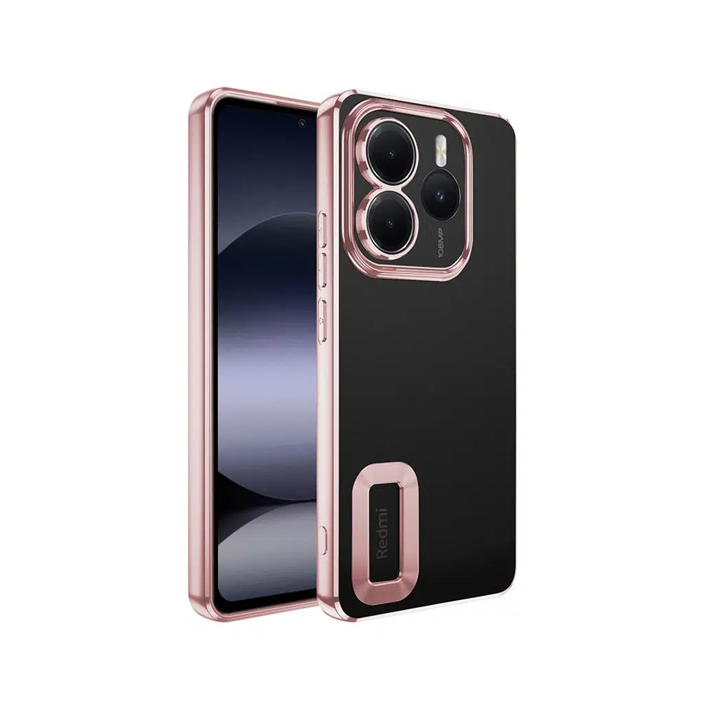 Xiaomi Redmi Note 14 5G Kılıf Kamera Korumalı Logo Gösteren Omega Kapak